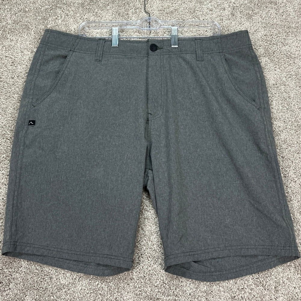 Denali Shorts Mens 38 9 Gray Heathered Stretch Waistband Performance Outdoor EUC